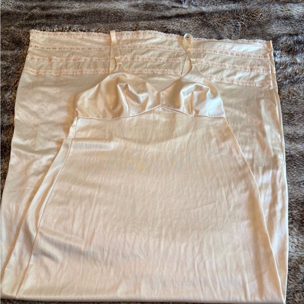 Elegant Cream Slip Dress